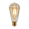 E27 set van 2 LED 6 watt 2200 Kelvin 650 lumen Amber, Messing, 1-licht
