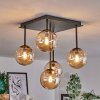 Chehalis Plafondlamp - Glas Amber, 5-lichts