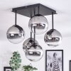 Chehalis Plafondlamp - Glas Duidelijk, Rookkleurig, 5-lichts
