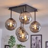 Chehalis Plafondlamp - Glas Rookkleurig, 5-lichts