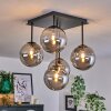 Chehalis Plafondlamp - Glas Rookkleurig, 5-lichts
