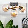 Chehalis Plafondlamp - Glas Goud, Zwart, 3-lichts