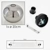 Apedo Plafondlamp - Glas Rookkleurig, 1-licht