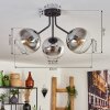 Koyoto Plafondlamp - Glas Zwart, 3-lichts