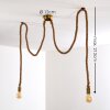 Tenna Kordel Hanger Bruin, Zwart-Goud, 2-lichts