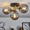Chehalis Plafondlamp - Glas Goud, Zwart, 3-lichts