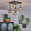 Chehalis Plafondlamp - Glas Goud, Zwart, 5-lichts