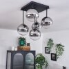 Chehalis Plafondlamp - Glas Goud, Zwart, 5-lichts