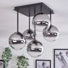 Chehalis Plafondlamp - Glas Goud, Zwart, 5-lichts