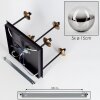 Chehalis Plafondlamp - Glas Goud, Zwart, 5-lichts