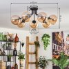 Gastor Plafondlamp - Glas Amber, 7-lichts