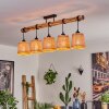 Soungou Plafondlamp Natuurlijke kleuren, Zwart, 5-lichts