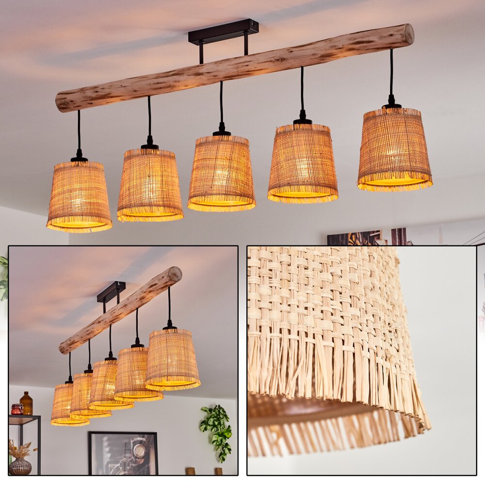 Soungou Plafondlamp Natuurlijke kleuren, Zwart, 5-lichts main product photo