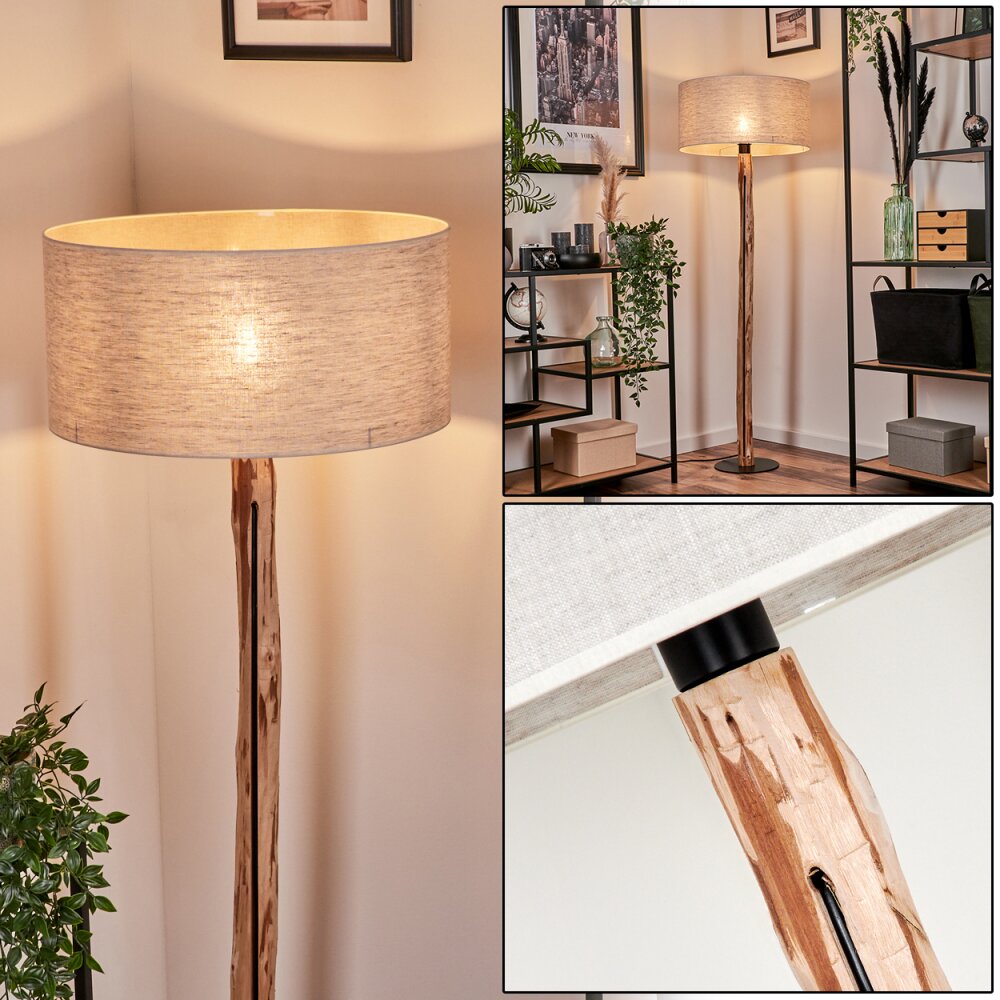 Saladillo Staande lamp Natuurlijke kleuren, Zwart, 1-licht main product photo