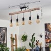 Soungou Plafondlamp Natuurlijke kleuren, Zwart, 5-lichts
