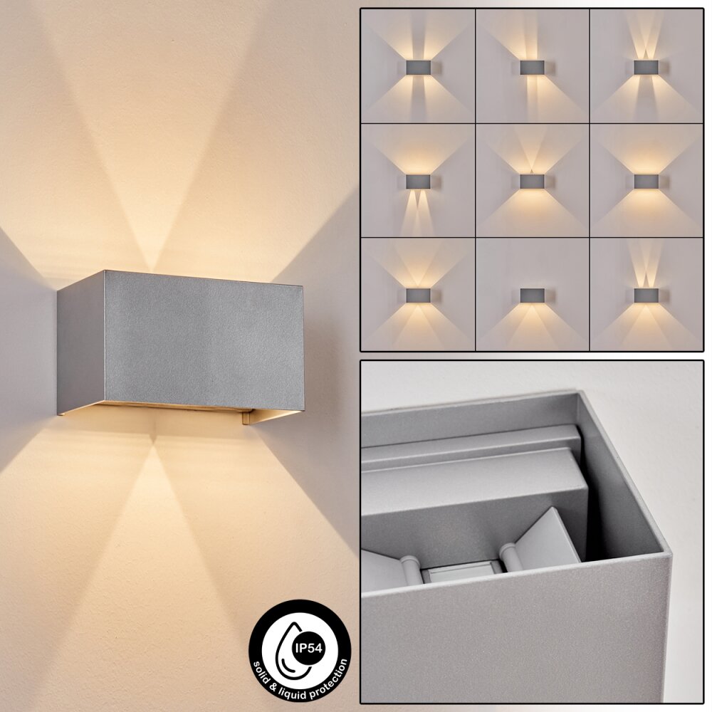 Tamarin Buiten muurverlichting LED Grijs, 1-licht main product photo