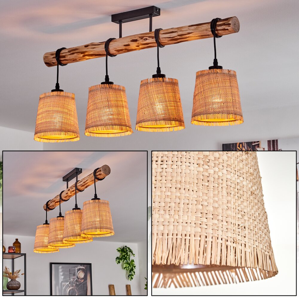 Soungou Plafondlamp Natuurlijke kleuren, Zwart, 4-lichts main product photo