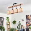 Soungou Plafondlamp Natuurlijke kleuren, Zwart, 4-lichts