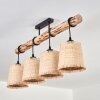 Soungou Plafondlamp Natuurlijke kleuren, Zwart, 4-lichts