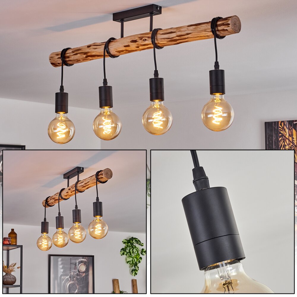 Soungou Plafondlamp Natuurlijke kleuren, Zwart, 4-lichts main product photo