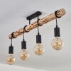 Soungou Plafondlamp Natuurlijke kleuren, Zwart, 4-lichts