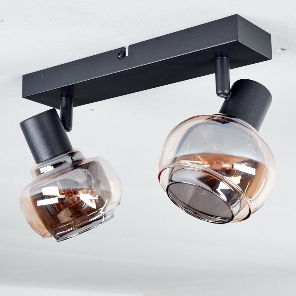 Cevio Plafondlamp Zwart, 2-lichts
