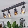 Leteque Plafondlamp Zwart, 4-lichts