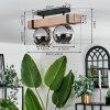Montgomery Plafondlamp - Glas Natuurlijke kleuren, Zwart, 2-lichts