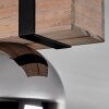 Montgomery Plafondlamp - Glas Natuurlijke kleuren, Zwart, 2-lichts