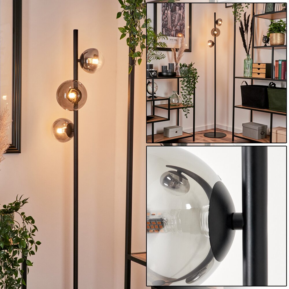 Remaisnil Staande lamp - Glas Duidelijk, Rookkleurig, 3-lichts main product photo