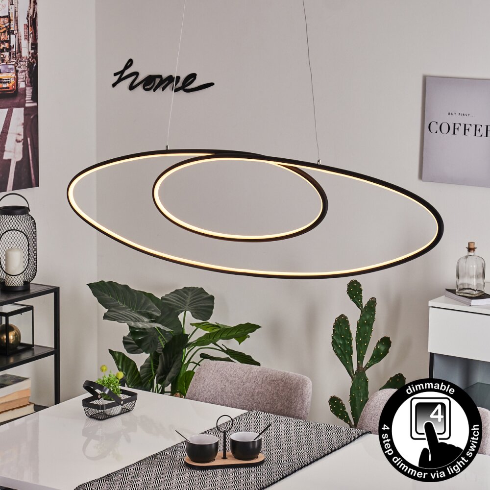 Harpeth Hanglamp LED Zwart, 1-licht main product photo