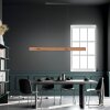 Paul-Neuhaus NANIA Hanglamp LED houtlook, Zwart, 1-licht