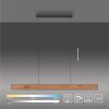 Paul-Neuhaus NANIA Hanglamp LED houtlook, Zwart, 1-licht