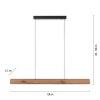 Paul-Neuhaus NANIA Hanglamp LED houtlook, Zwart, 1-licht