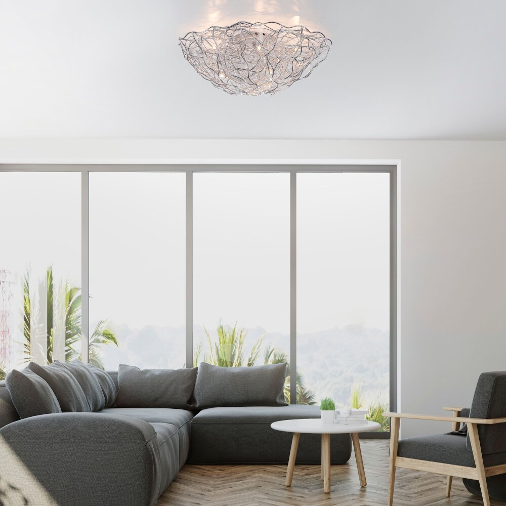 Paul-Neuhaus SAREA Plafondlamp Zilver, 10-lichts main product photo