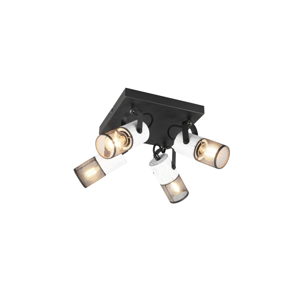 Trio TOSH Plafondlamp Zwart, 4-lichts main product photo