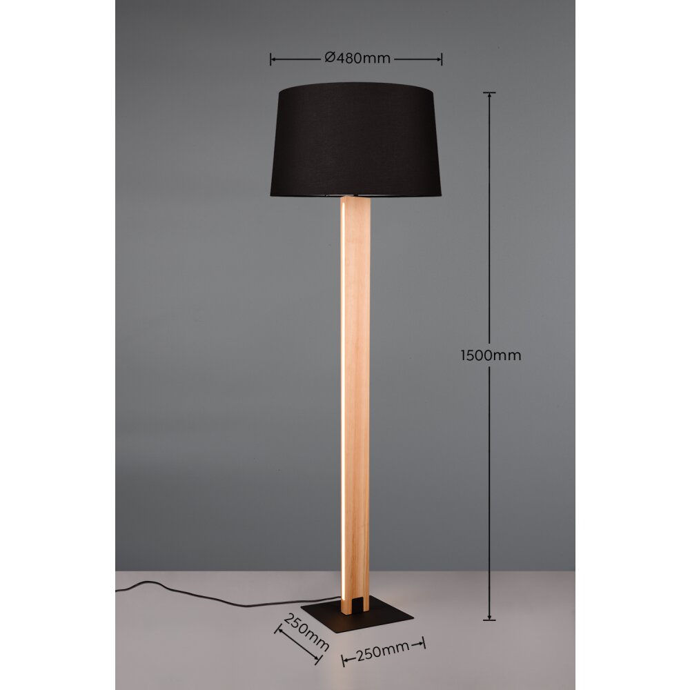 Trio RAHUL Staande lamp Zwart, 2-lichts