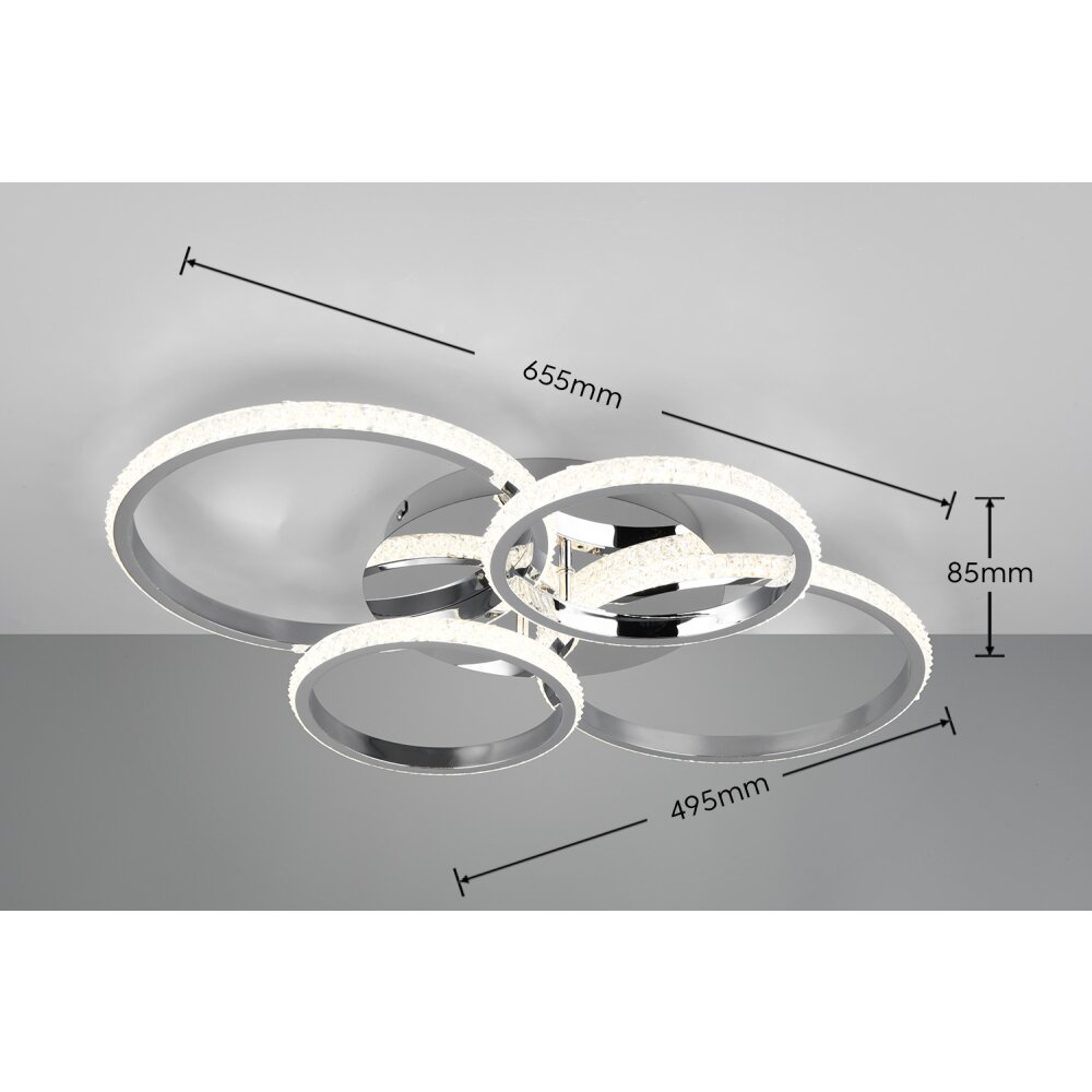 Reality CIRES Plafondlamp LED Chroom, 1-licht