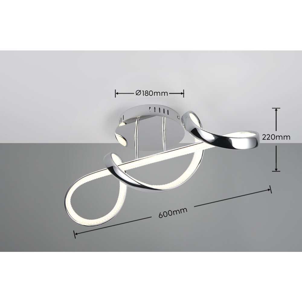 Reality PADUA Plafondlamp LED Chroom, 1-licht