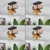 Montgomery Plafondlamp - Glas 15 cm Natuurlijke kleuren, Zwart, 1-licht