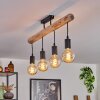 Soungou Plafondlamp Natuurlijke kleuren, Zwart, 4-lichts