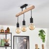 Soungou Plafondlamp Natuurlijke kleuren, Zwart, 3-lichts