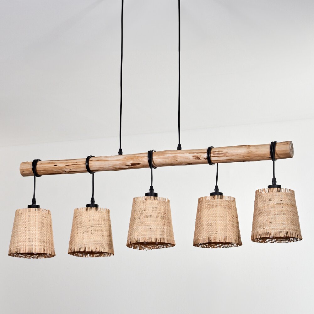 Soungou Hanglamp Natuurlijke kleuren, Zwart, 5-lichts
