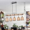 Soungou Hanglamp Natuurlijke kleuren, Zwart, 5-lichts