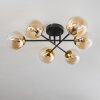 Chehalis Plafondlamp - Glas 12 cm Goud, Zwart, 6-lichts