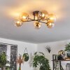 Chehalis Plafondlamp - Glas 12 cm Goud, Zwart, 6-lichts