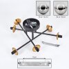 Chehalis Plafondlamp - Glas 12 cm, 15 cm Goud, Zwart, 6-lichts Chehalis Plafondlamp - Glas 12 cm, 15 cm Goud, Zwart, 6-lichts
