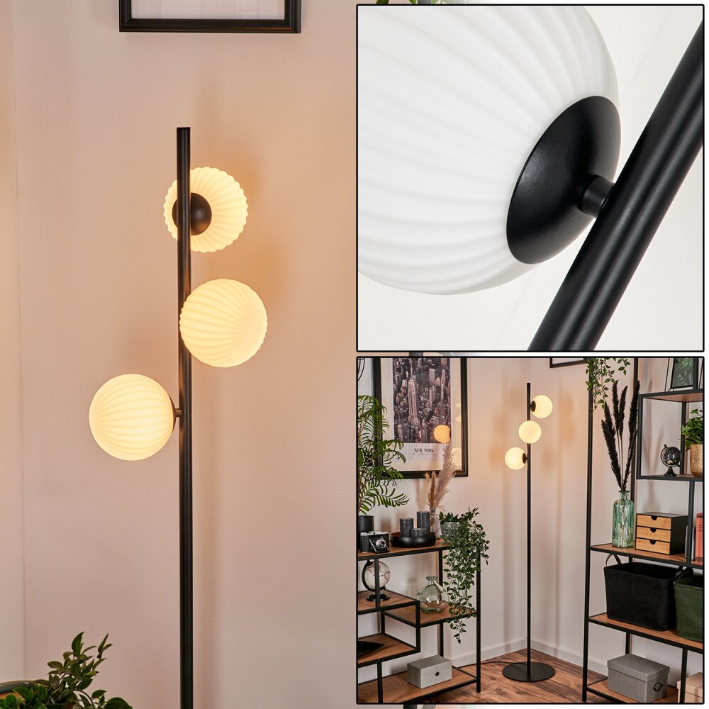 Remaisnil Staande lamp - Glas 12 cm Wit, 3-lichts main product photo