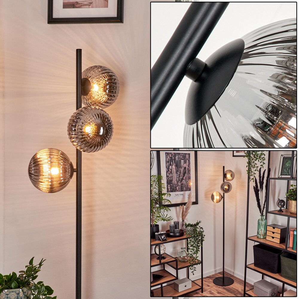 Remaisnil Staande lamp - Glas 15 cm Rookkleurig, 3-lichts main product photo