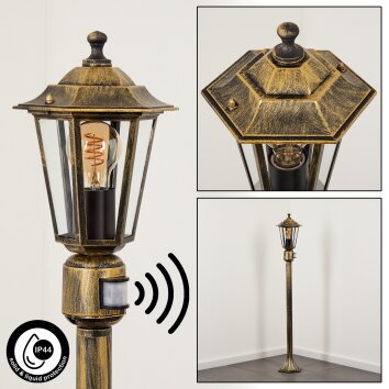 Loria Padverlichting Bruin, Goud, Zwart, 1-licht, Bewegingsmelder Loria Padverlichting Bruin, Goud, Zwart, 1-licht, Bewegingsmelder
